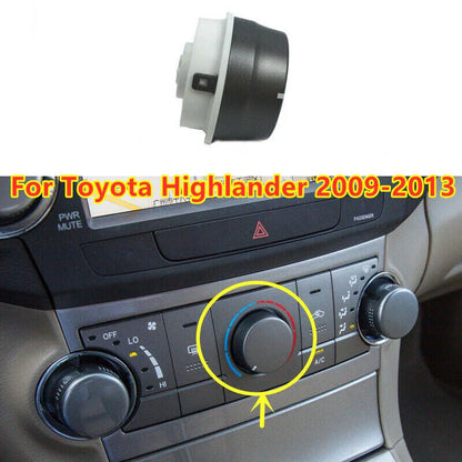 Middle Air Condition Panel Control Switch Knob for Toyota Highlander (2009–2013)