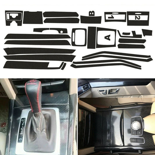 1 x Carbon Fiber Interior Trim Decals for Mercedes E-Class W212 (2009–2016)