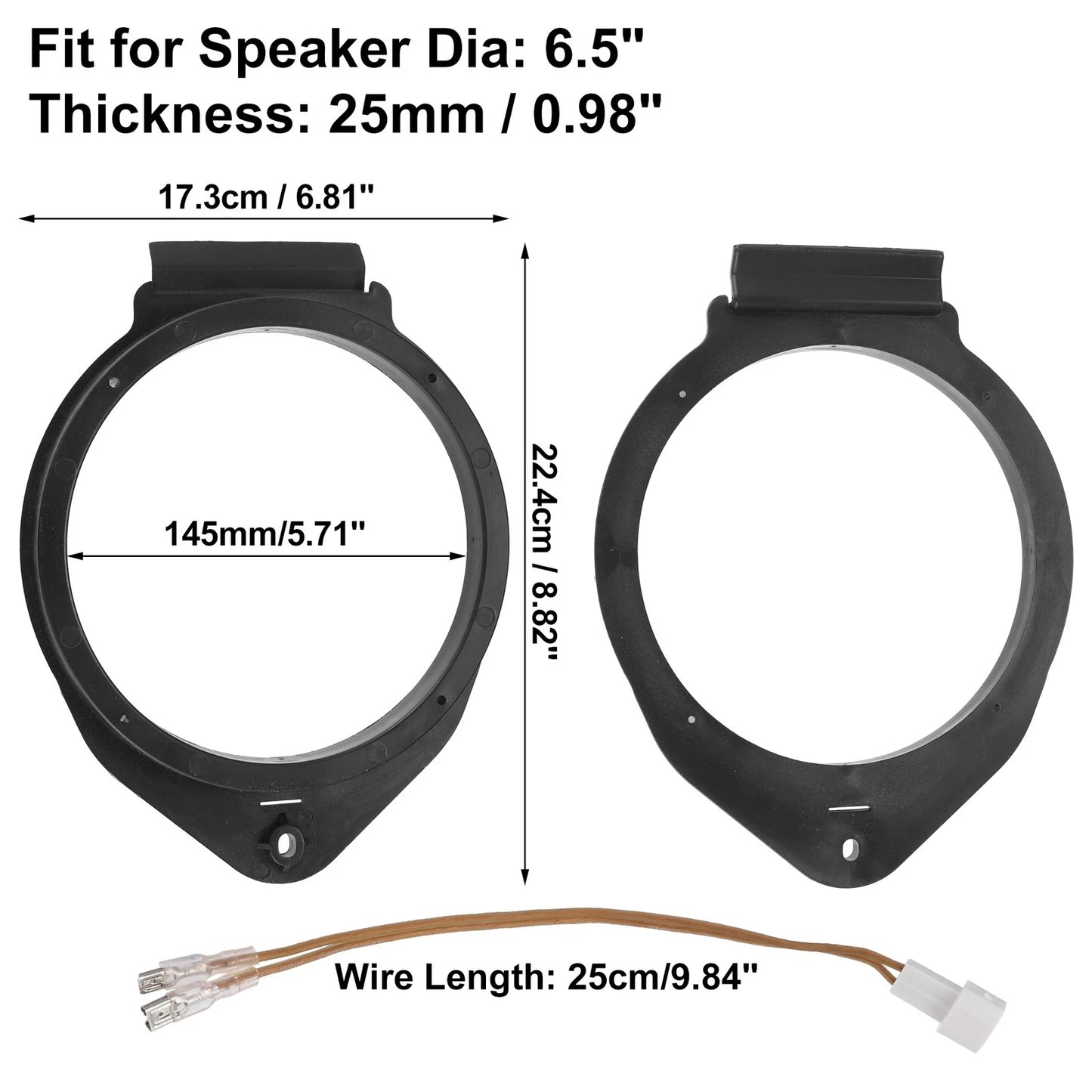 6.5" Speaker Adapter Spacer Ring for Chevy Silverado 1500 (2007–2013)