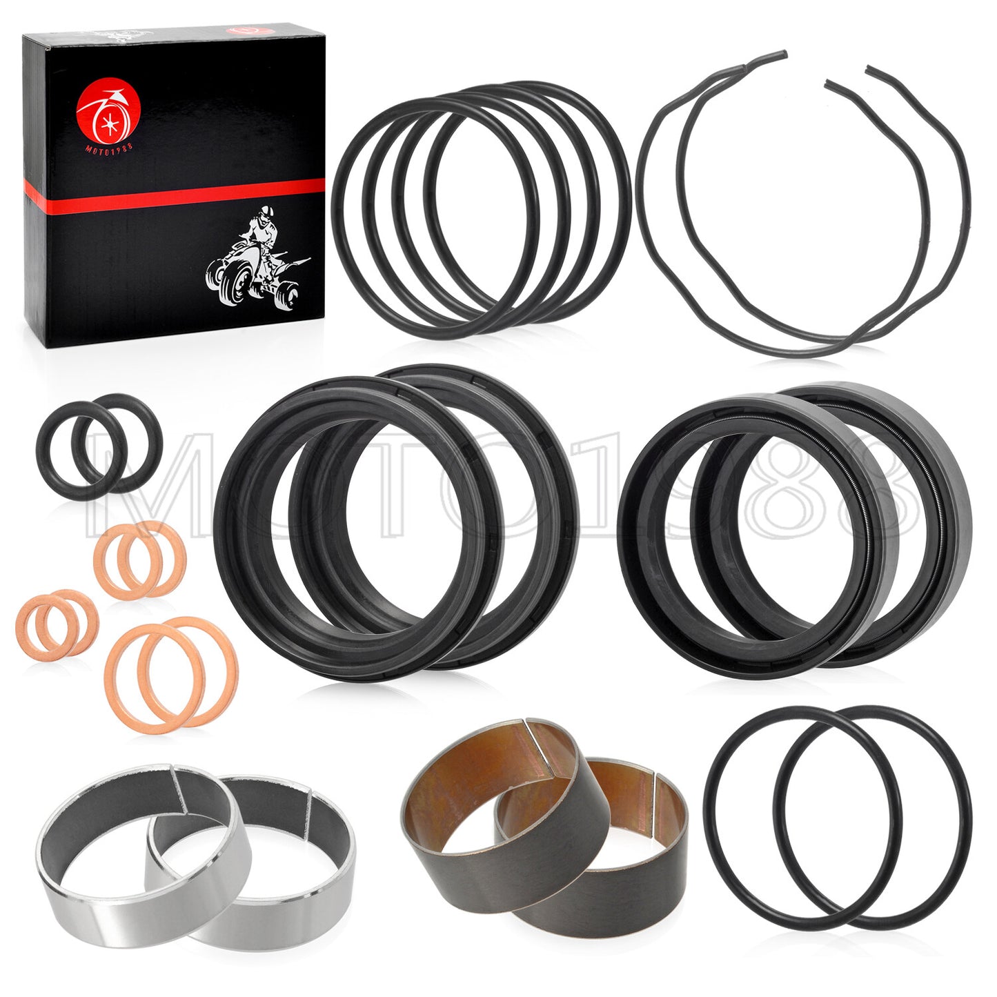 Fork Bushing Dust Oil Seals Kit for Suzuki GSX-R600 GSX-R750 GSF1200 (2001–2008)