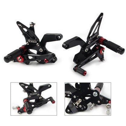 Rear Footpegs for Kawasaki Z900 2021-2023 - Black Aluminum
