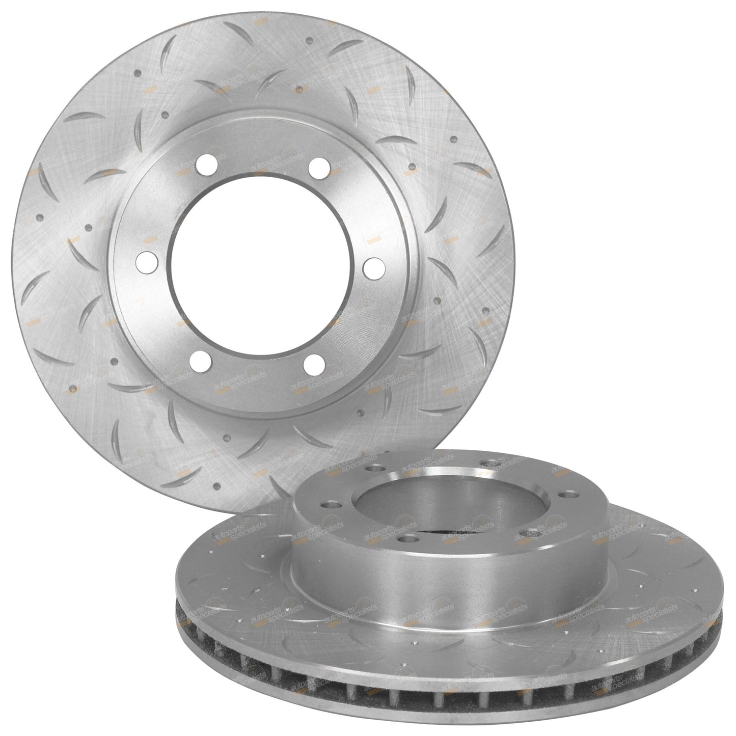 Front Brake Disc Rotor Set for Hilux Surf VZN130R (1991–1995) Slotted Drilled