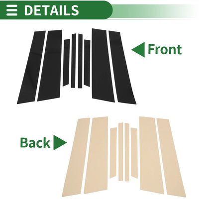 Door Pillar Window Trim 8 x for BMW X4 Black (2019 - 2024)