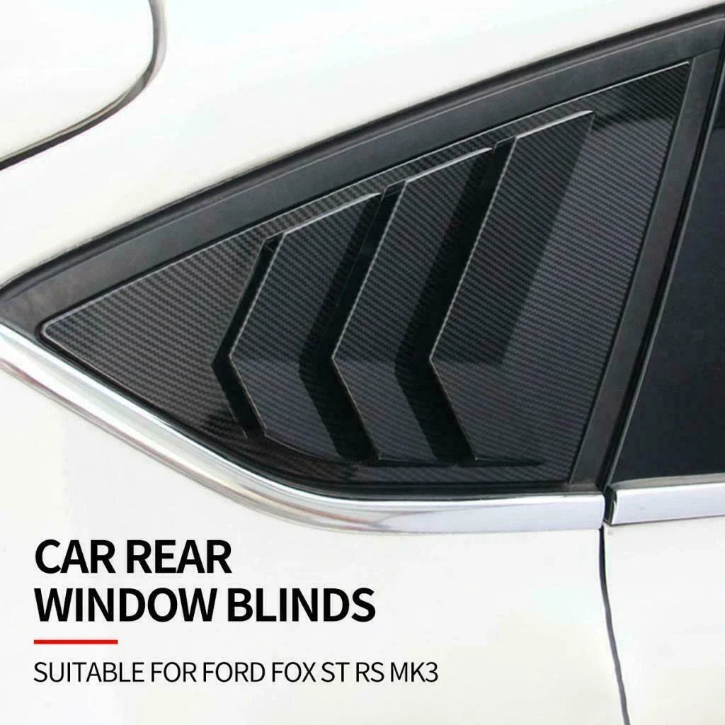 2x Rear Side Window Quarter Louver Cover Trim for Ford Focus ST RS (2012–2018)