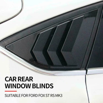 2x Rear Side Window Quarter Louver Cover Trim for Ford Focus ST RS (2012–2018)