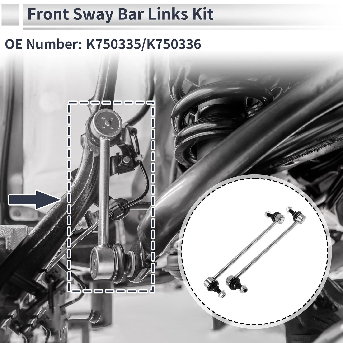 Front Stabilizer Bar Links for Mercedes-Benz C230 (No.K750335/K750336)