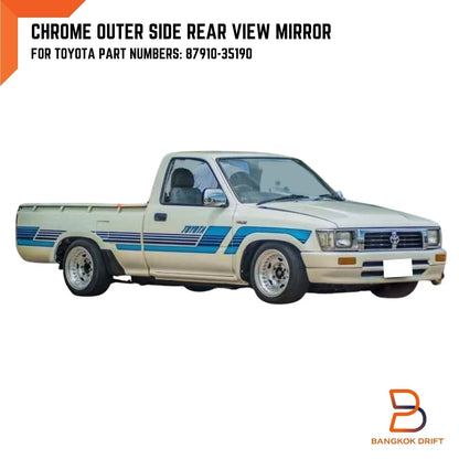Chrome Door Mirror RH for Toyota Hilux LN106 4WD Ute 4Runner Surf (1988-1997)