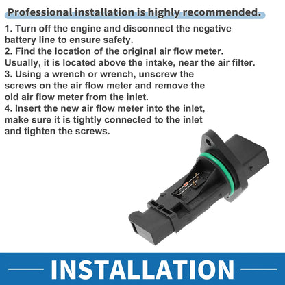 Mass Air Flow Sensor for BMW E46 E39 E38 Plastic Black