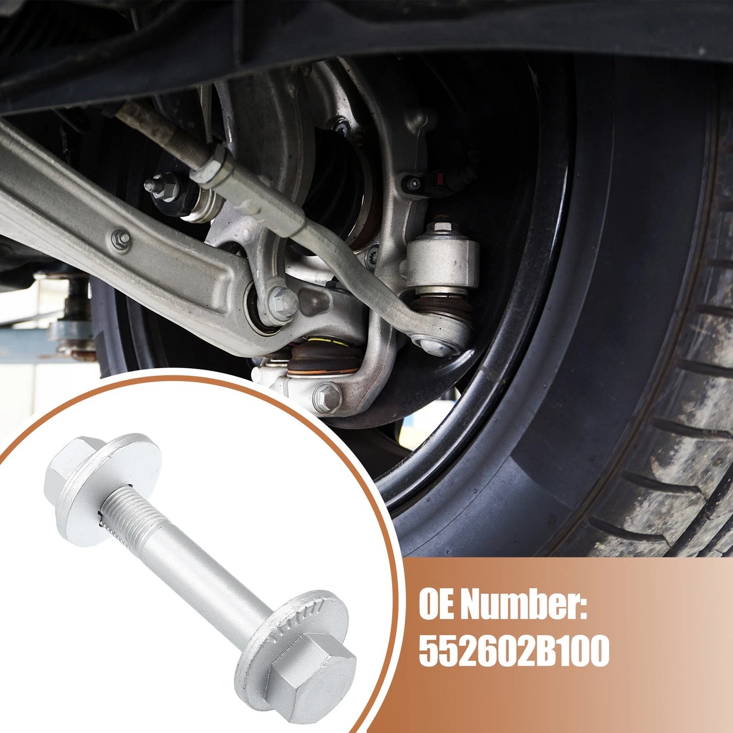 Set of 4 Camber Eccentric Bolts for Hyundai Santa Fe (2007–2009) No.552602B100