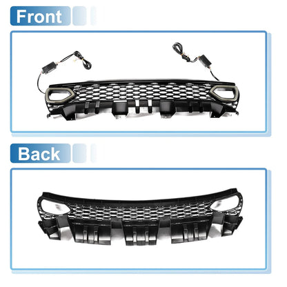Front Upper Bumper Grille for Dodge Charger 2015-2023 Plastic Black