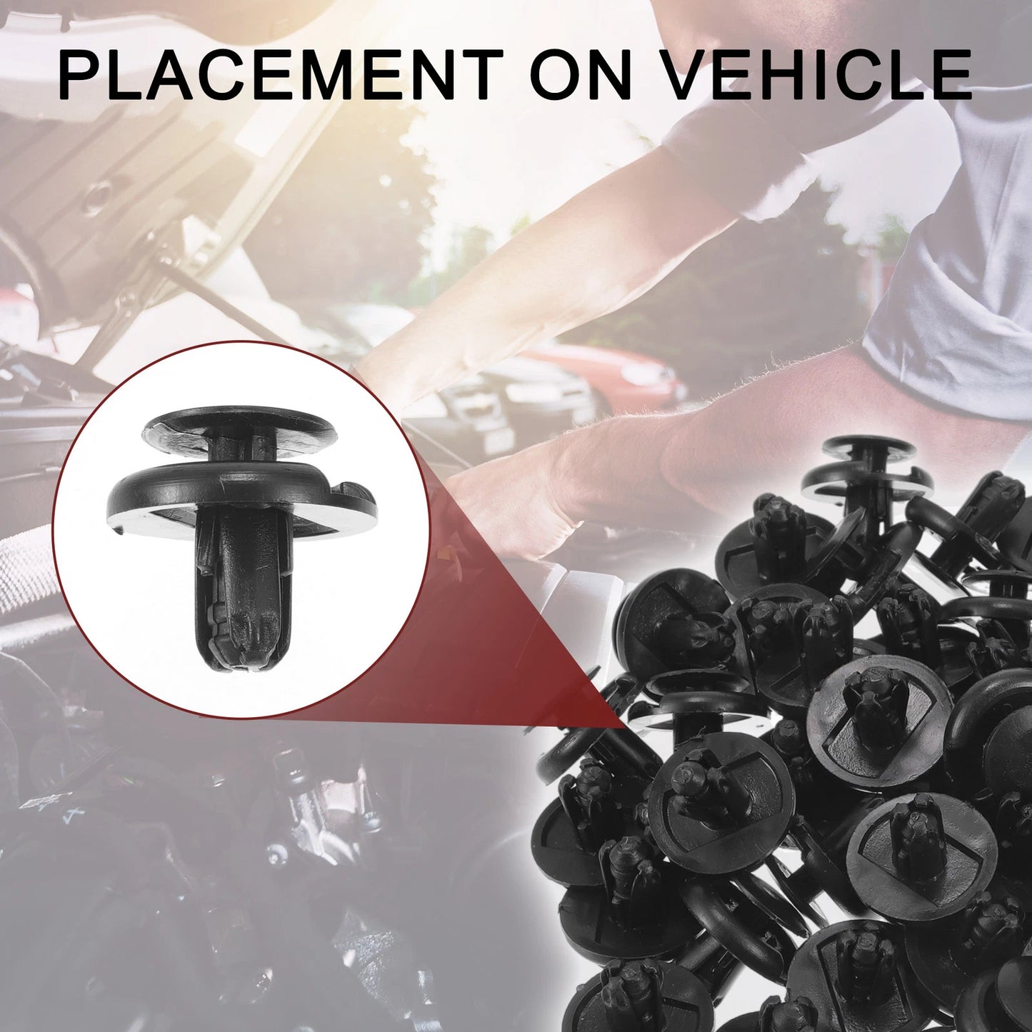 Set of 50 Front Fender Skirt Clips for Toyota Sienna, Camry (1998–2020)