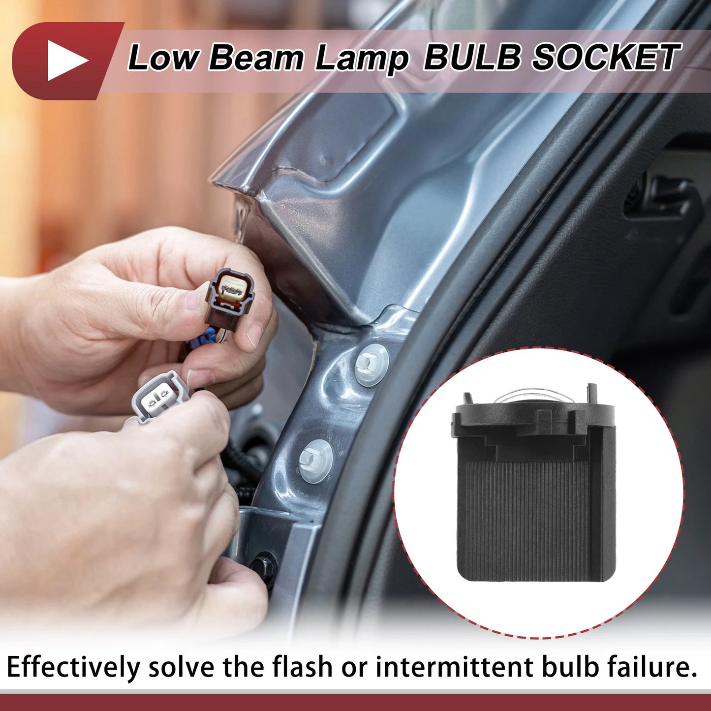 Light Socket for VW Golf 6 MK6 (2009–2012) 5K0941109B Low Beam