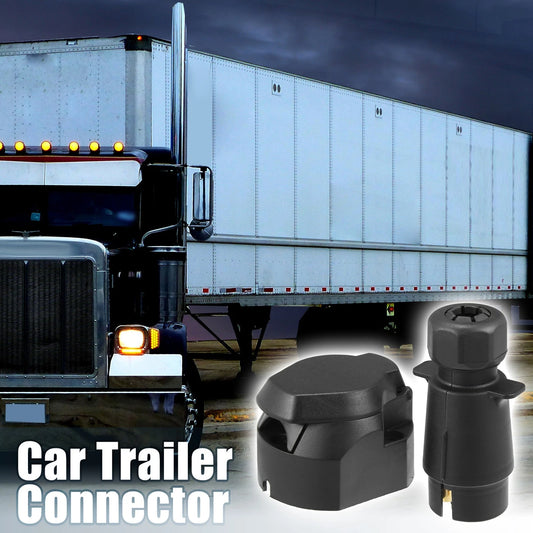 2X 7 Pins 12V European Car Trailer RV Boat Plug Socket Adapter Connector