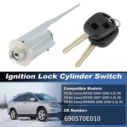 Ignition Lock Cylinder Switch with 2 Keys for Lexus RX330 (2004–2006)