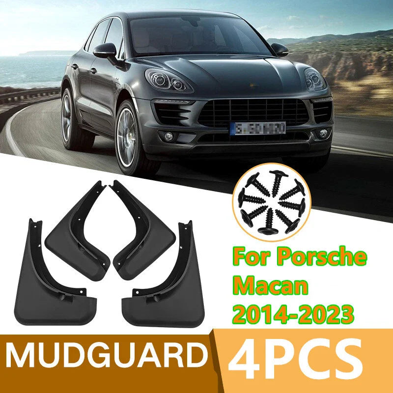 4Pcs Molded Splash Guards Mud Flaps Fender for Porsche Macan (2014–2023)