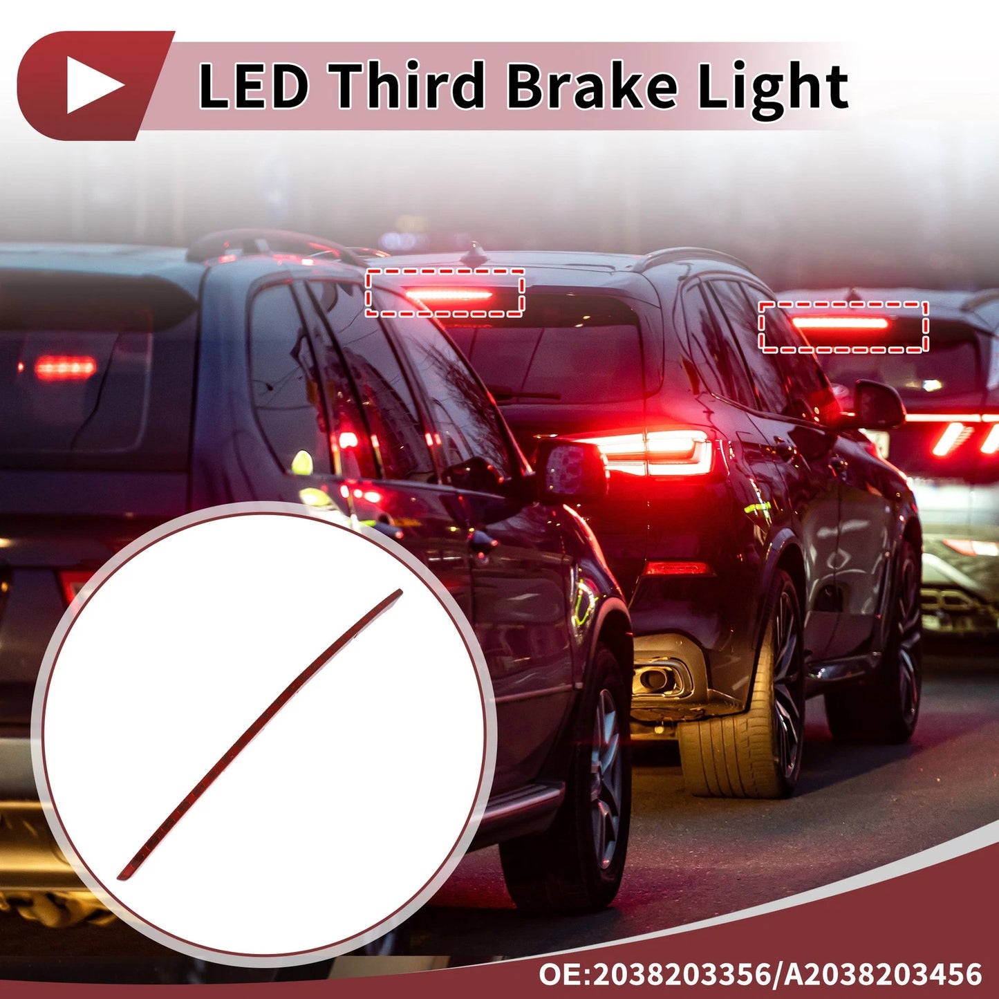 Red LED Third Brake Light for Benz C-Class CLC 203 (2001–2007) No.2038203356