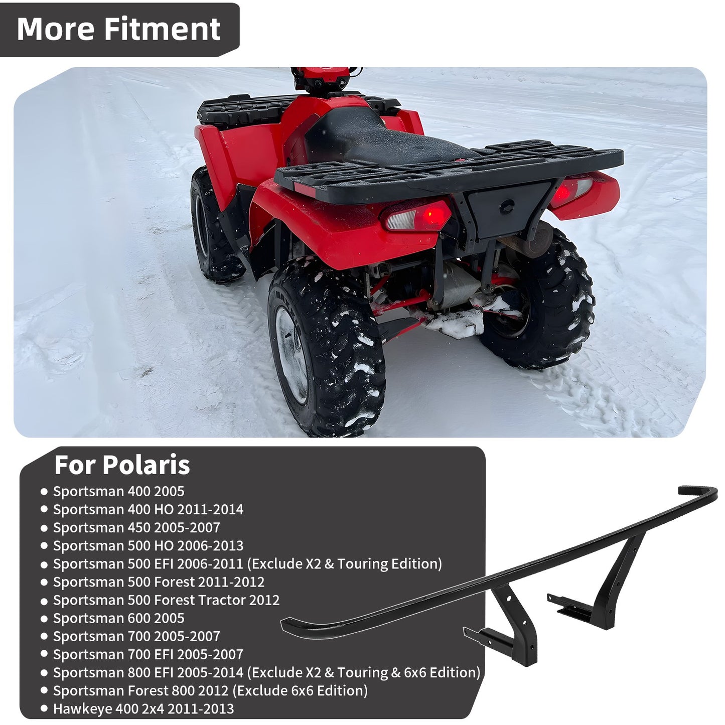 Rear Rack Support for Polaris Sportsman 400 HO (2011–2014)