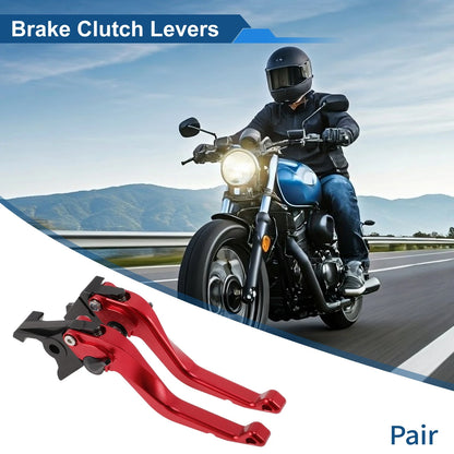 Adjustable Short Brake Clutch Levers for Honda CB750 (2023–2025) 1 Pair Red