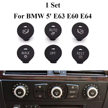 1 Set A/C Panel Switch Button Cover for BMW 5 Series E63 E60 E64 (2003–2010)
