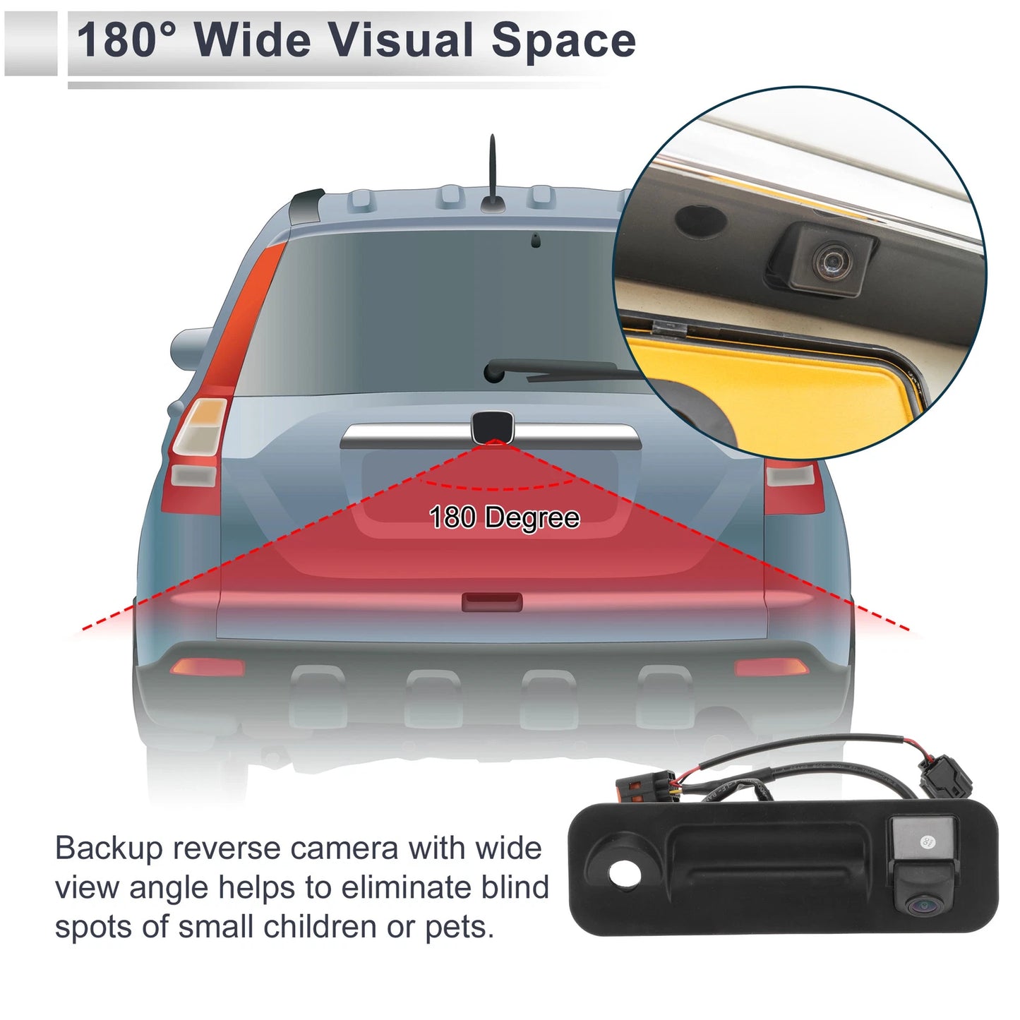 Rear View Camera for Hyundai Sonata (2015–2017) 120-180 Degree