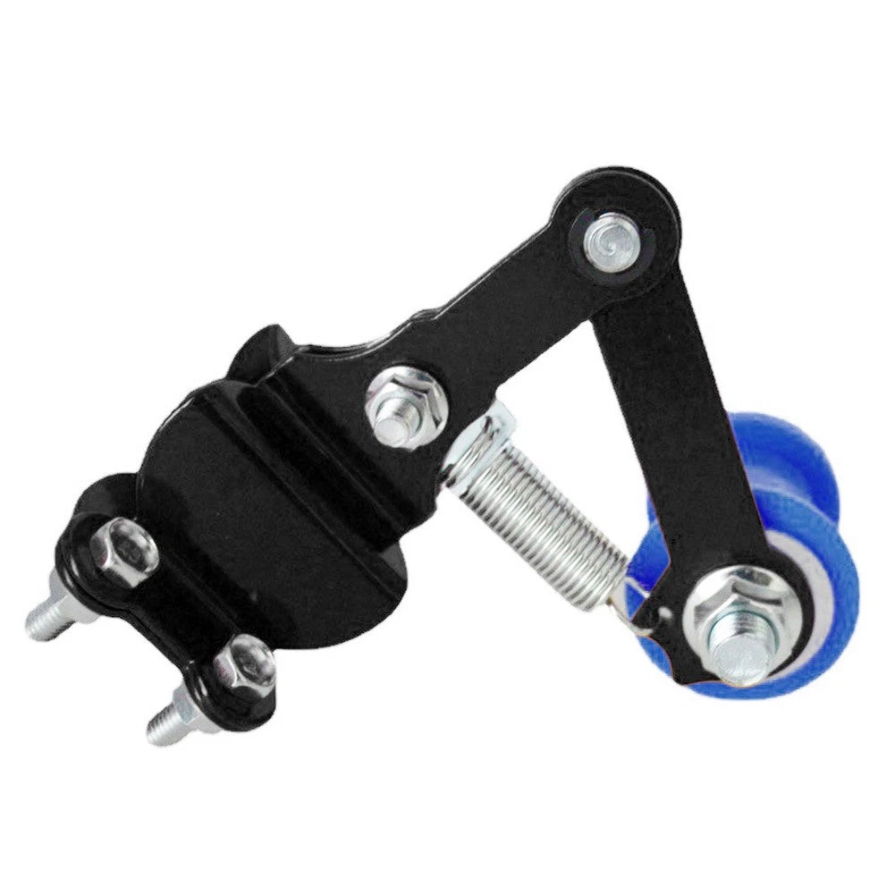 Chain Tensioner Roller Adjuster for Universal ATV Dirt Bike (Black/Blue)