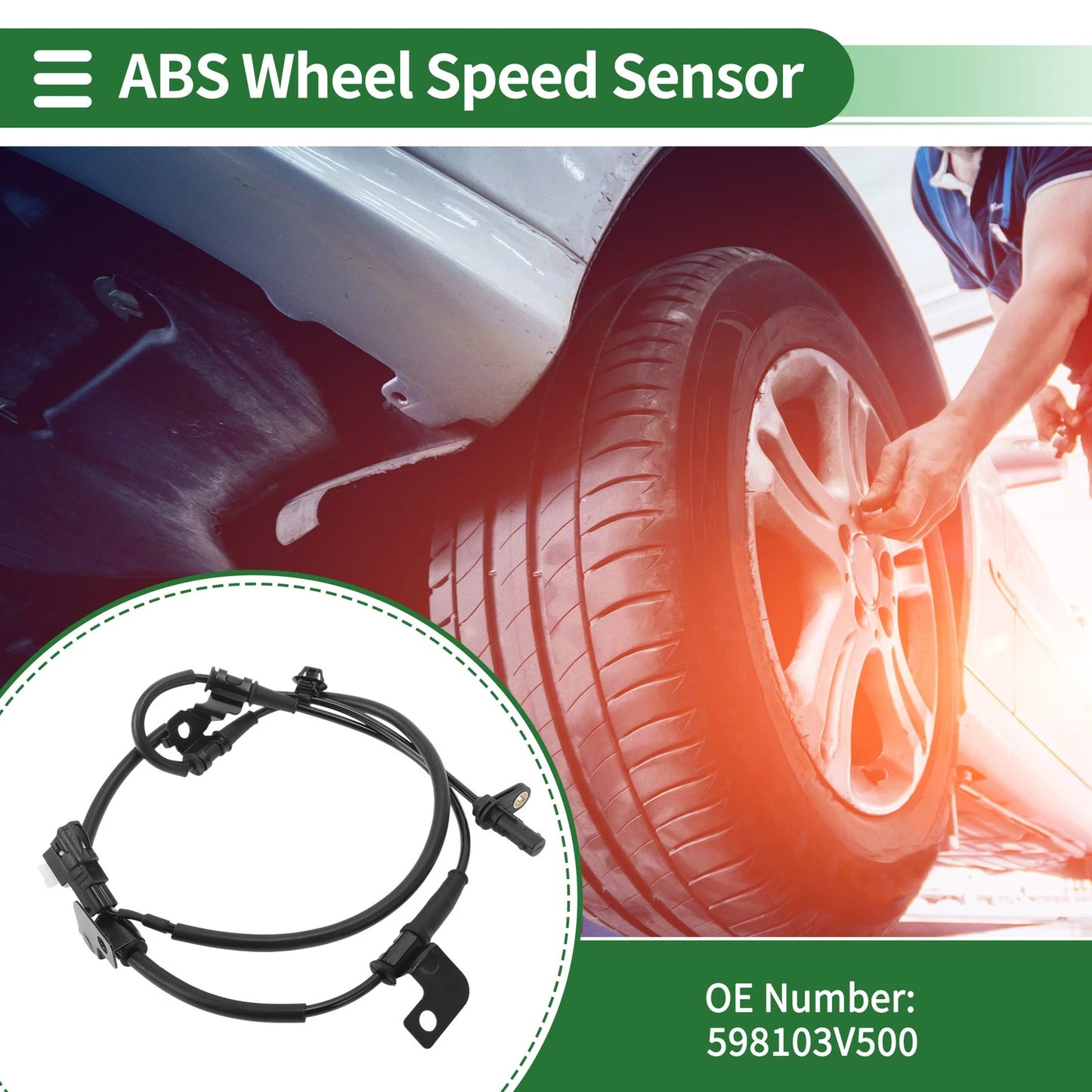 ABS Wheel Speed Sensor No. 598103V500 for Hyundai Azera (2012–2017)