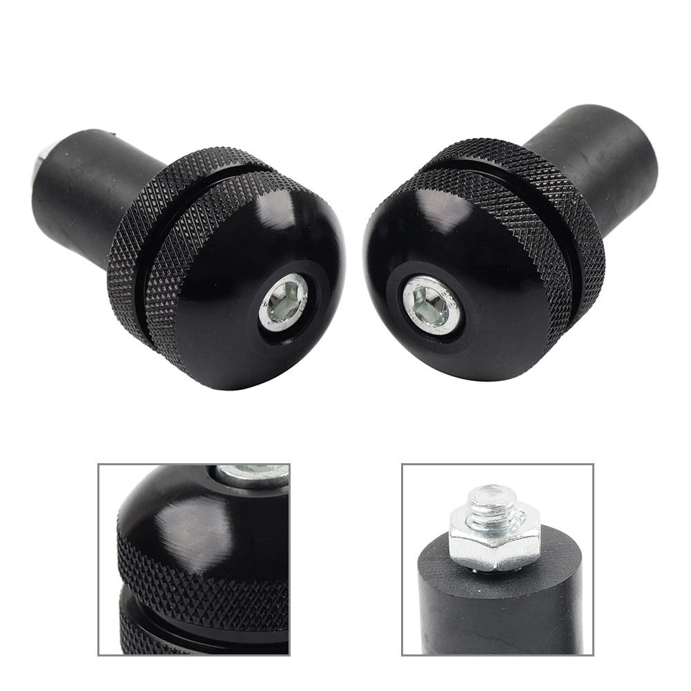 7/8" Motorcycle Handlebar Grips Bar End Cap Plug Slider