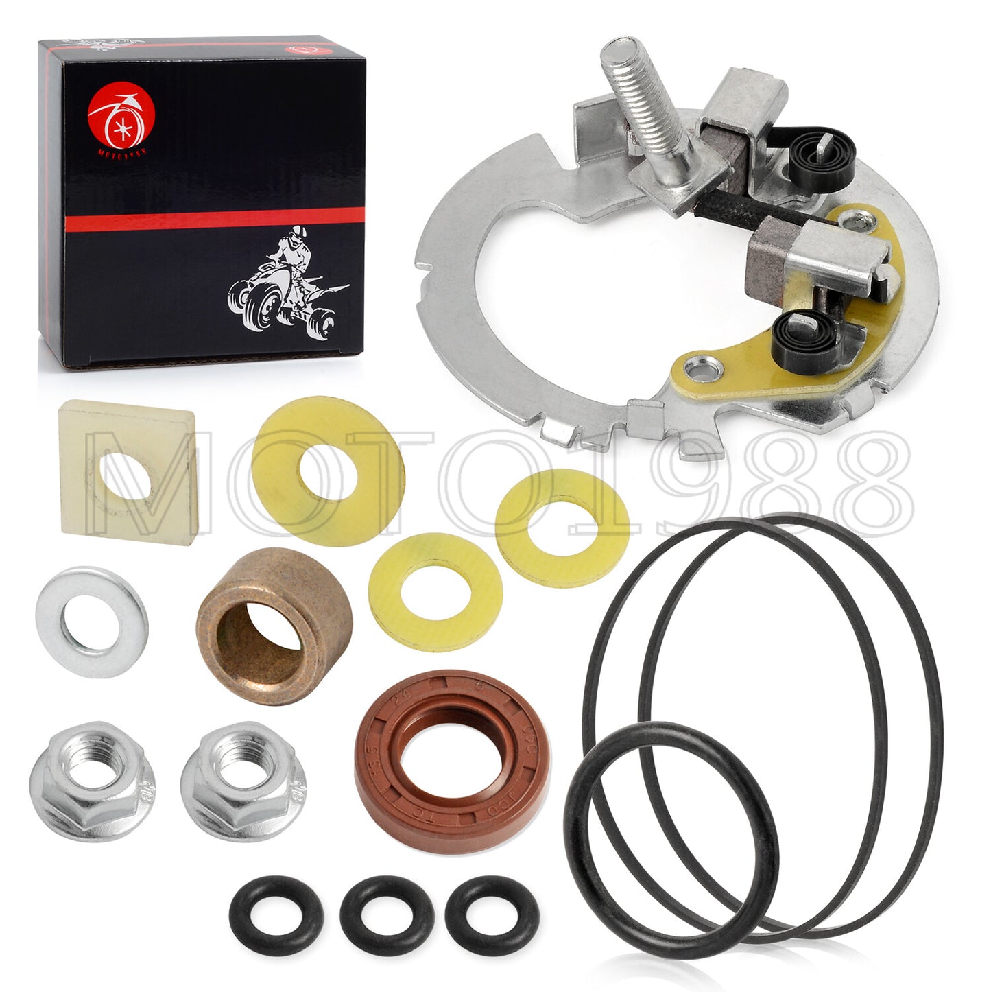 Starter Brush Holder Repair Kit for Honda Rancher TRX250 350 400 450 500 (2000–2023)
