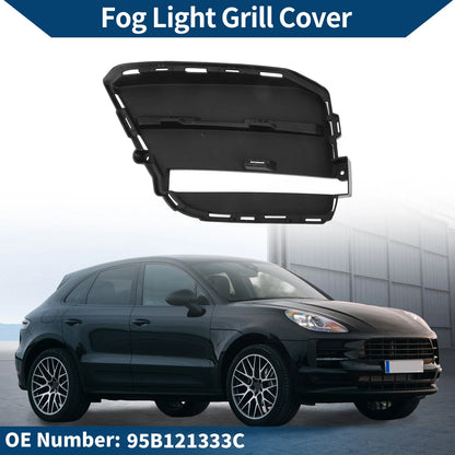 Front Left Fog Light Grill for Porsche Macan (2014-2023) - 1 x Black