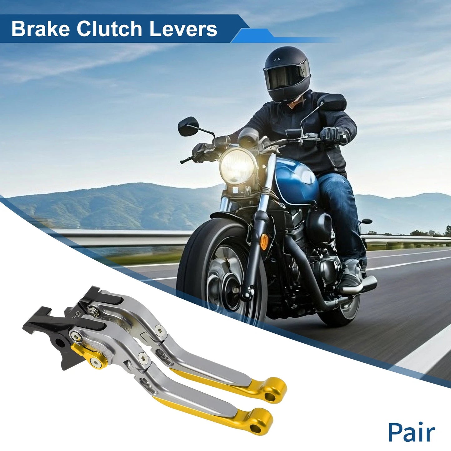 Short Long Brake Clutch Levers for Honda Rebel CMX 500 300 (2017–2023) Titanium Gold
