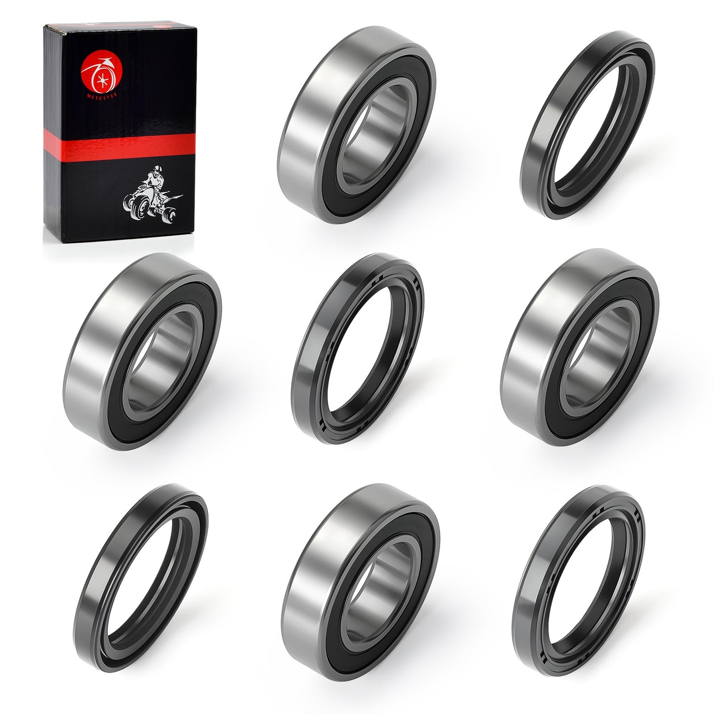 Set of 2 Front Wheel Bearing Seals for Kawasaki Mule (2010–2020)