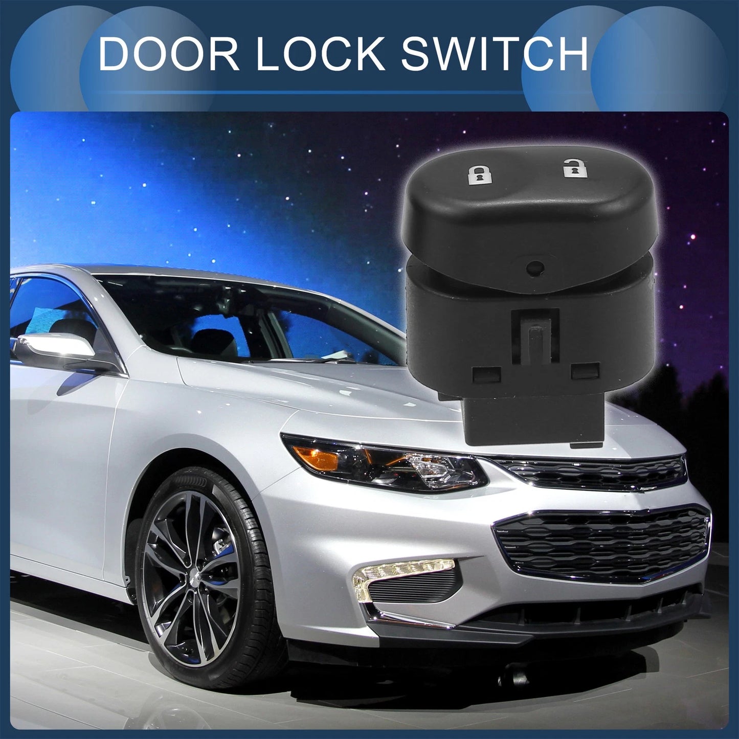 Set of 2 Car Door Lock Switches for Chevrolet Malibu (2008) No.15823977/15835662