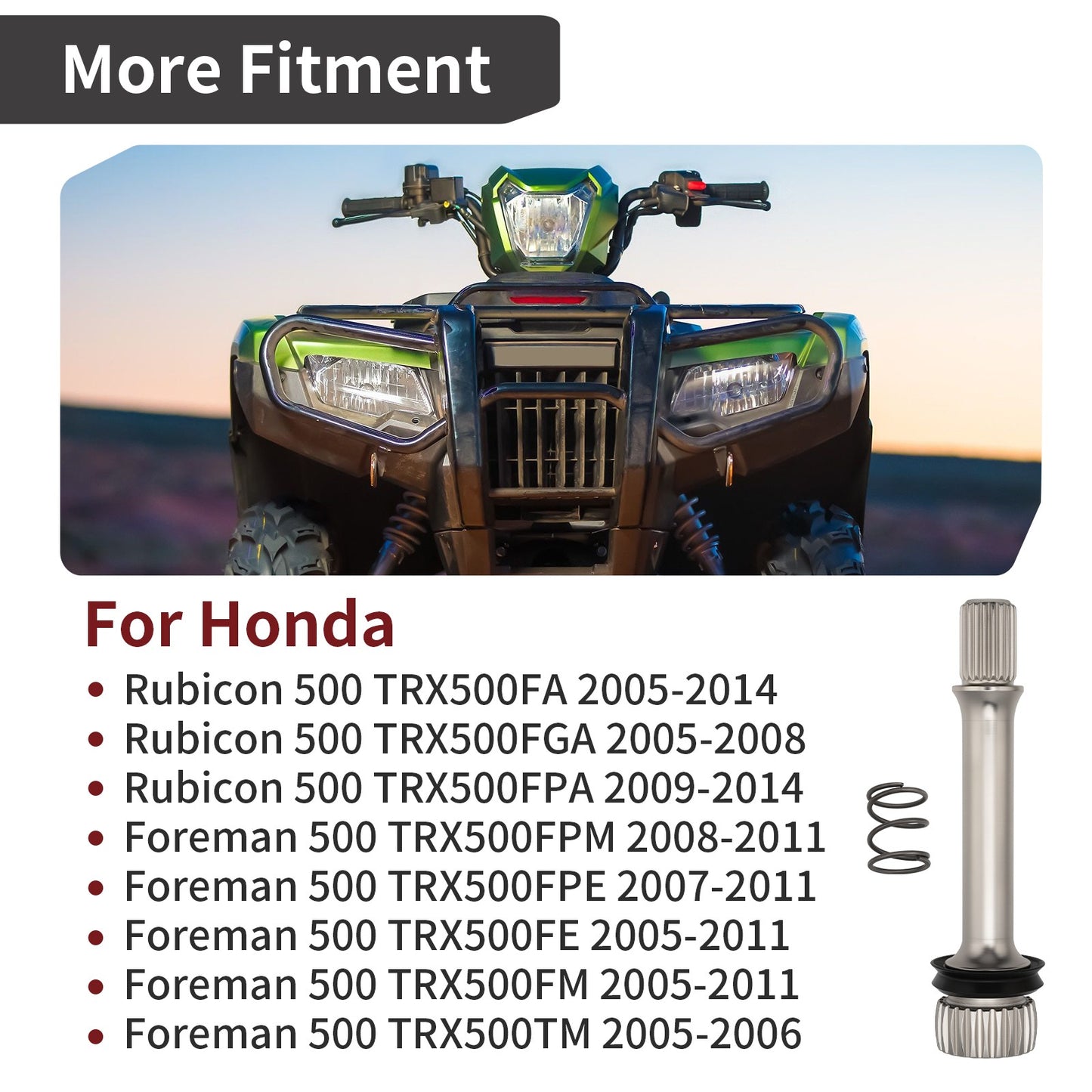 Rear Drive Shaft for Honda Foreman 500, Rubicon 500 (2005–2014)