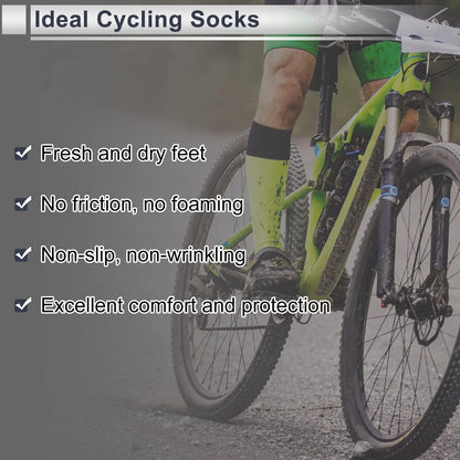 Cycling Socks Non-Slip Size L Mid-Cut Blue (2023)