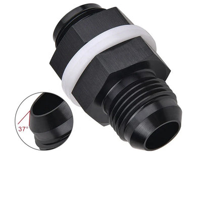 Flare Fuel Cell Bulkhead Fitting w/ Washer for Car - Black (N/A)