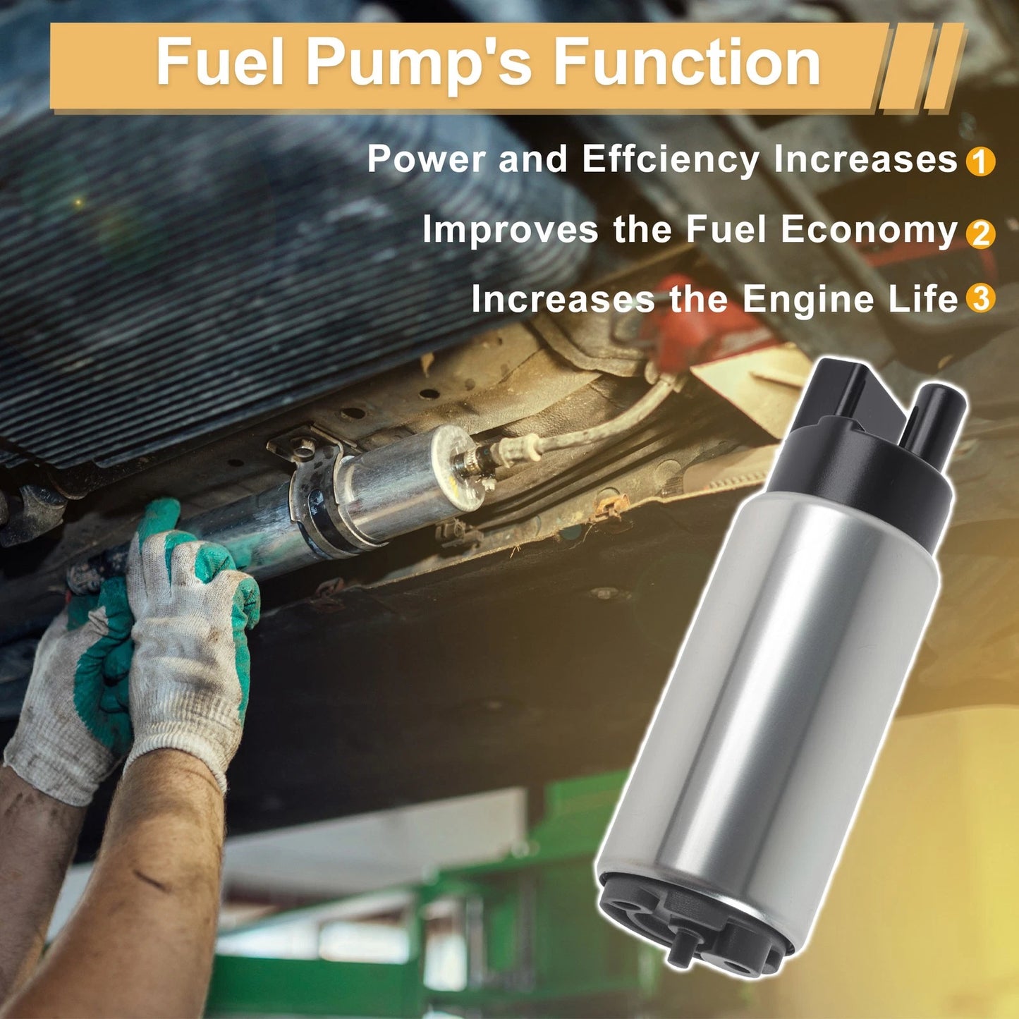 Fuel Pump for Yamaha 4-Stroke F50 F60 F70 F75 F80 F90 (2000–2023) 6C5-13915-00-00