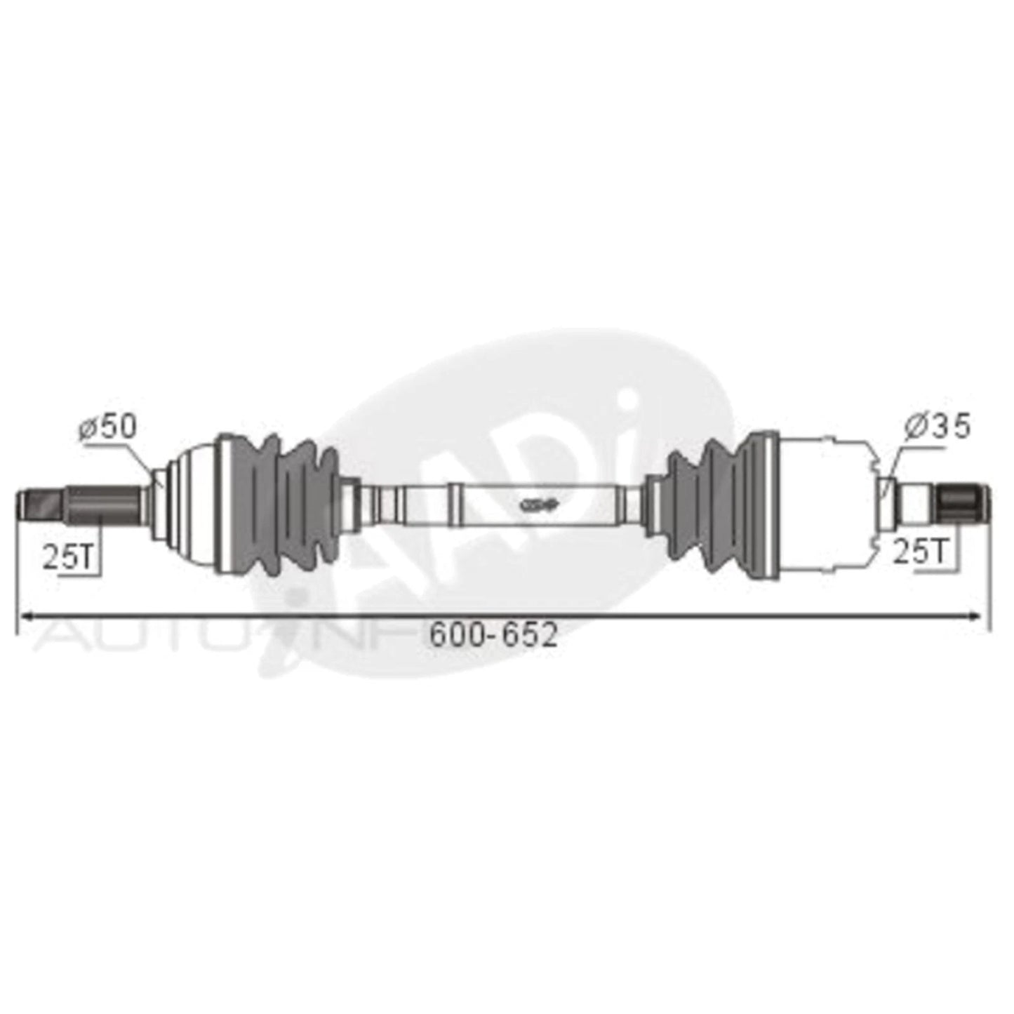 RH CV Shaft for Hyundai Sonata (1989–1991)