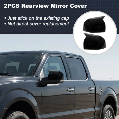 2X Rearview Mirror Cover Caps for Ford F150 (2015–2020)