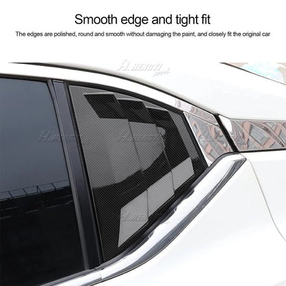 Carbon Style Rear Window Louver Vent Shutter Trim for Nissan Sentra (2024–2025)