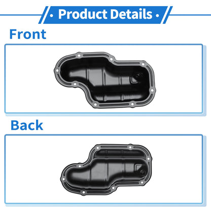 1 Pc Engine Oil Pan for Nissan Pathfinder (2008–2012) No.111107S010 Steel Black