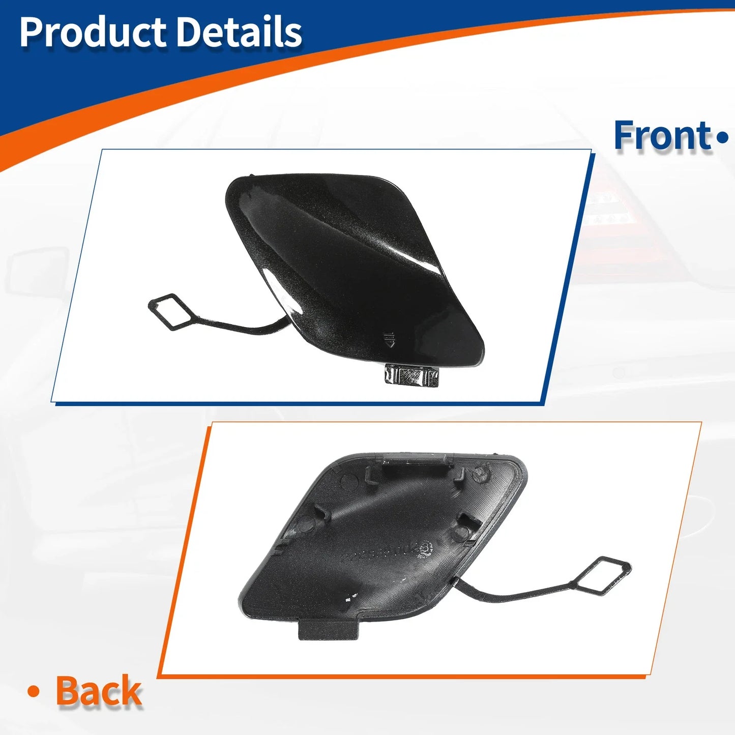 Bumper Tow Hook Cover for Mercedes-Benz S-Class (2014-2023) Black