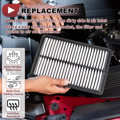 Car Engine Air Filter for Chevrolet Express 1500 4.3L 5.3L (2001-2014) 1 x