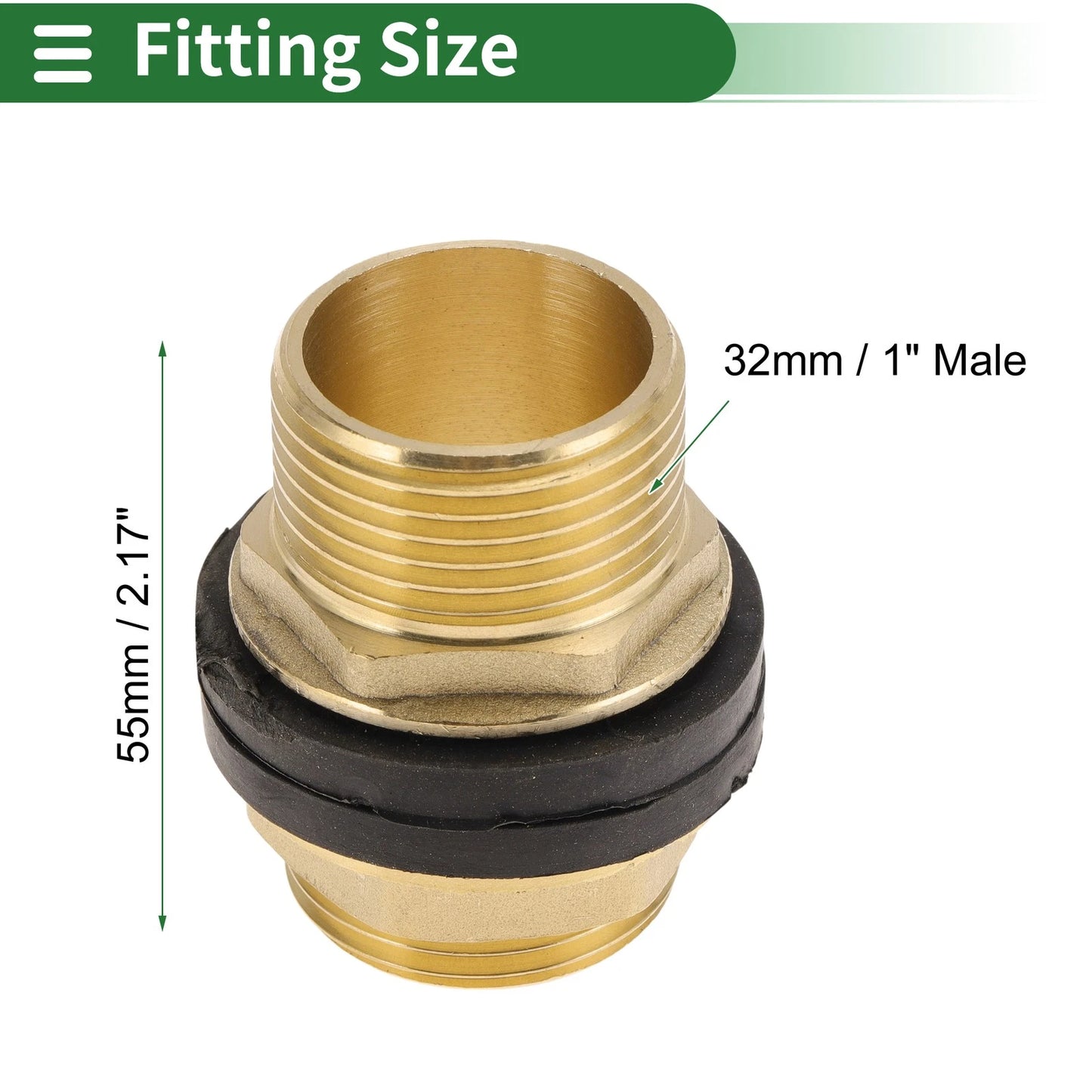 1" Male Double External Thread Connector with Gasket for Various Applications