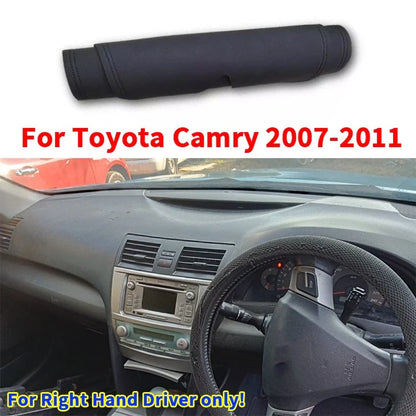 RHD Leather Dashboard Cover Dash Protector Pad Mat for Toyota Camry (2007–2011)