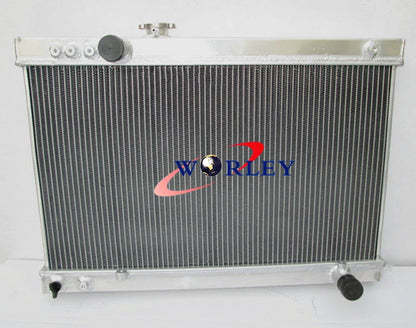 Aluminum Radiator + Fans for Toyota Supra Mark 3 MA70 MA71 3.0L (86-93)