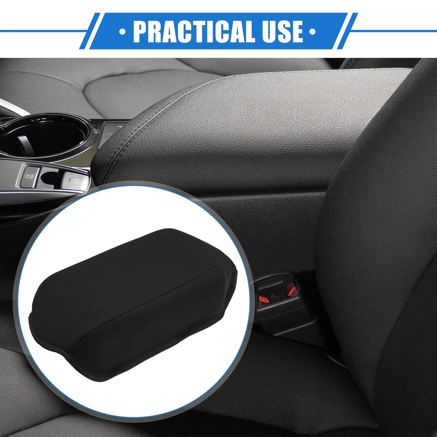Armrest Protector Cover Pad for Jeep Renegade (2015–2021) Neoprene Black