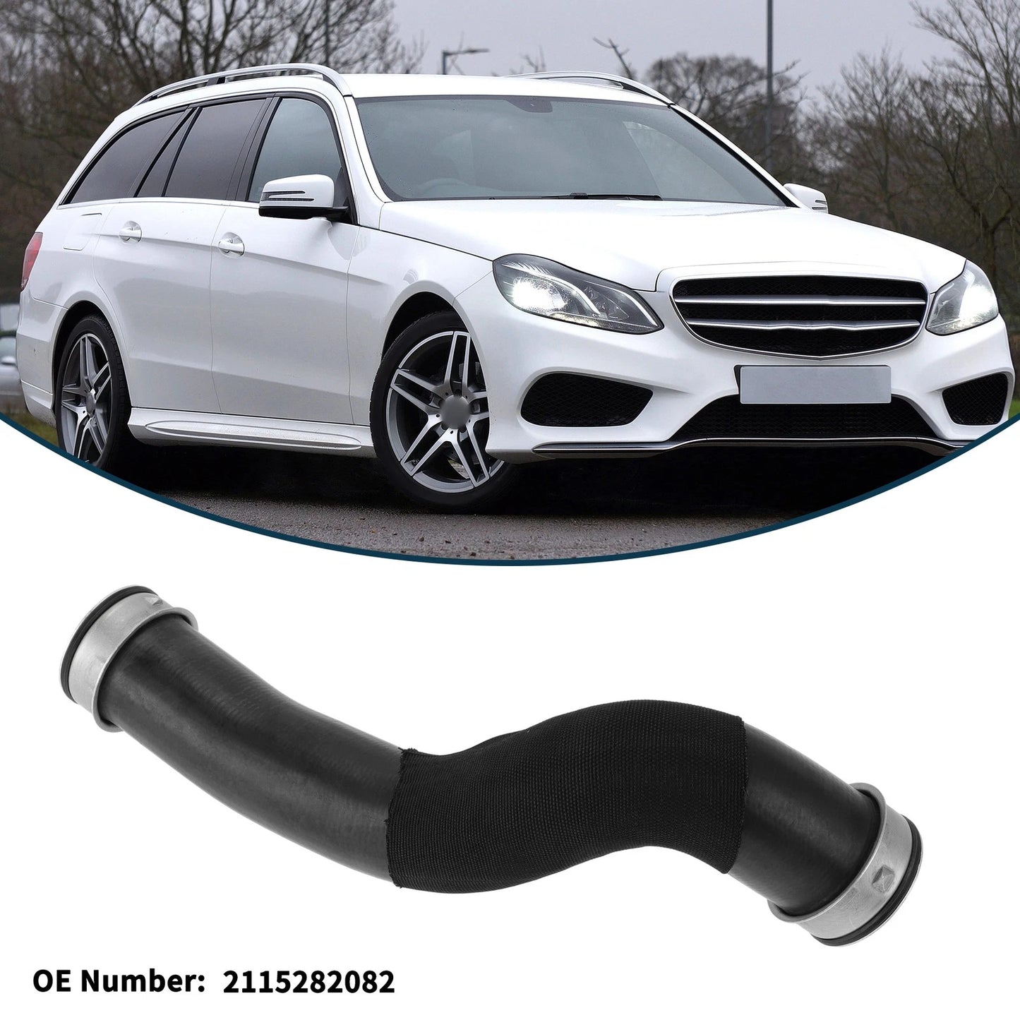 Radiator Hose for Mercedes-Benz E-Klasse W211 (2003–2009) No. 2115282082 Black