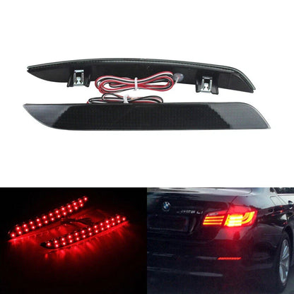 Smoke LED Rear Bumper Reflector Lights for BMW 5-Series (2009–2014)