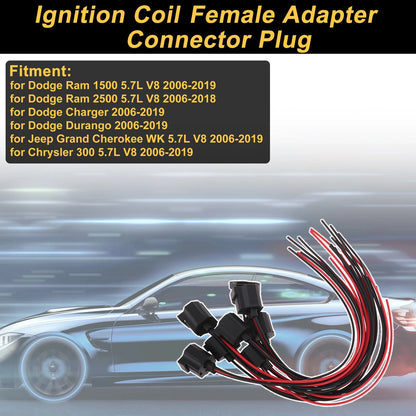8X 3 Pin Ignition Coil Connector Plug for Dodge Ram 1500 (2006–2019)