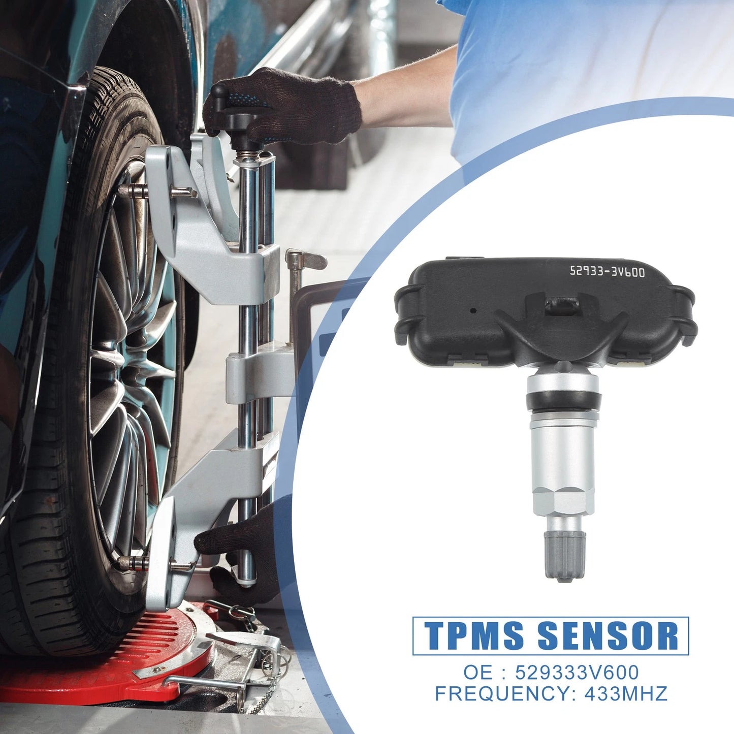 Set of 4 TPMS Sensors for Hyundai Grandeur (2014–2016) No. 529333V600